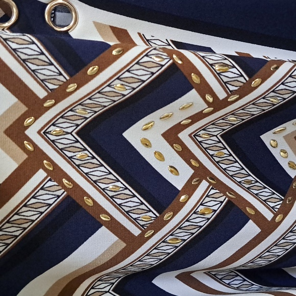 JM Collection Boho Vibes Gold Embellished Chain Detail Tunic. Size 3X NWOT - Picture 4 of 12